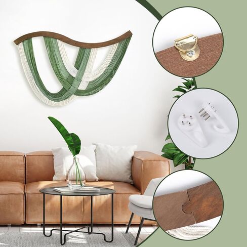 foutrey macrame الجدار شنقا بوهو ديكور الحائط، الأخضر بوهو نسيج الجدار، جدار الفن لغرفة المعيشة وغرفة النوم مظهر من مظاهر نمط حياة حر ورومانسي in Saudi Arabia