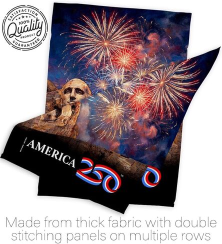 America 250 Flag Mount Rushmore Independence Day Wall Tapestry Home Accent Official Licensed Merchandise Canvas Prints Yard Sign Textile Woven Fabric Poster USA 250th Anniversary Decoration Gift in Kuwait