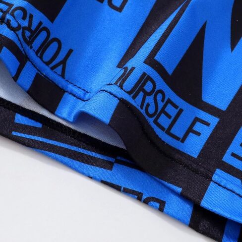 Men Letter Boxer Briefs 5 Pcs Printed Stretch Boxer Shorts with Functional Casual Underwear Set for Lounge Home in Saudi Arabia