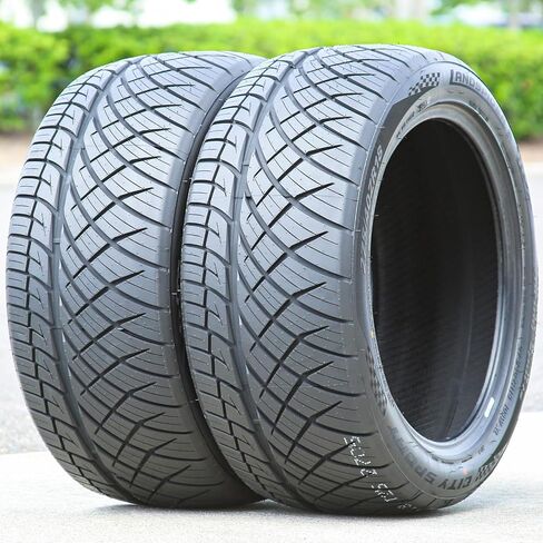 مجموعة من 2 (اثنين) Landspider City Sport Truck/SUV إطارات شعاعية عالية الأداء لجميع المواسم - 275/40R18 275/40ZR18 275/40/18 275/40-18 103W نطاق التحميل XL 4-Ply BSW جدار جانبي أسود UTQG 240AA in Saudi Arabia