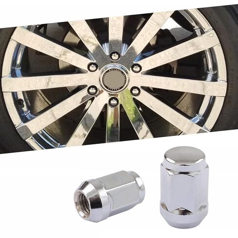 DCVAMOUS 20 PC 1/2"-20 Lug Nuts Black 19mm Hex Compatible with Jeep Ford-Dodge-Lincoln 5 Lug Aftermarket Wheels - 1/2" Lugnuts 1.38" Tall Cone Seat with Key for Wrangler Grand Cherokee Explorer Ranger in Kuwait