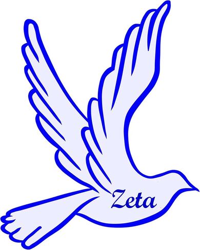 Zeta Sorority Blue White Necktie 48in x 8in (Variety) in Kuwait