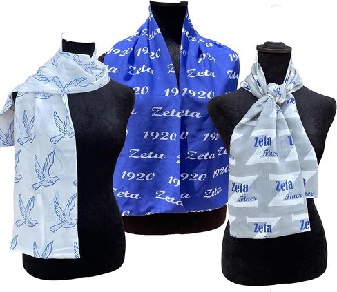 Zeta Sorority Blue White Necktie 48in x 8in (Variety) in Kuwait