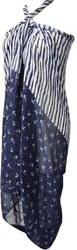 Wrapables® Stripes and Anchor Nautical Marine Scarf 72" X 42" in Saudi Arabia