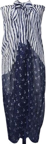 Wrapables® Stripes and Anchor Nautical Marine Scarf 72" X 42" in Saudi Arabia