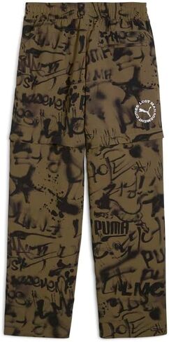 PUMA Mens Lost Management Cities All Over Print Mid Rise Pants Casual Drawstring - Green in Saudi Arabia
