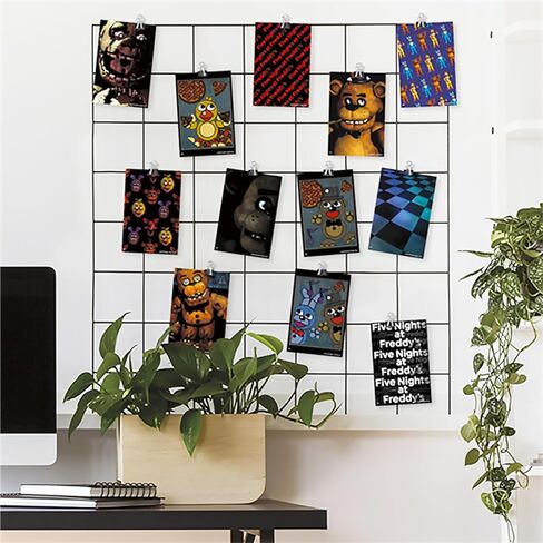 مجموعة ملصقات Mini Five Nights at Freddy's - حزمة فنية جدارية لألعاب الفيديو تتضمن 12 ملصقًا صغيرًا للغرفة FNAF (4 × 6 بوصات) بالإضافة إلى ملصقات | خمس ليال في ديكورات فريدي للأطفال in Kuwait