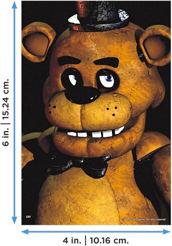 مجموعة ملصقات Mini Five Nights at Freddy's - حزمة فنية جدارية لألعاب الفيديو تتضمن 12 ملصقًا صغيرًا للغرفة FNAF (4 × 6 بوصات) بالإضافة إلى ملصقات | خمس ليال في ديكورات فريدي للأطفال in Kuwait