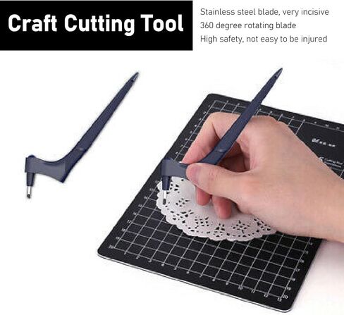 قطعتان من أدوات القطع الحرفية، أداة قطع دوارة من الفولاذ المقاوم للصدأ، أدوات قطع دوارة 360 درجة، مجموعة سكاكين ورقية دوارة قابلة للفصل للأعمال اليدوية in Kuwait
