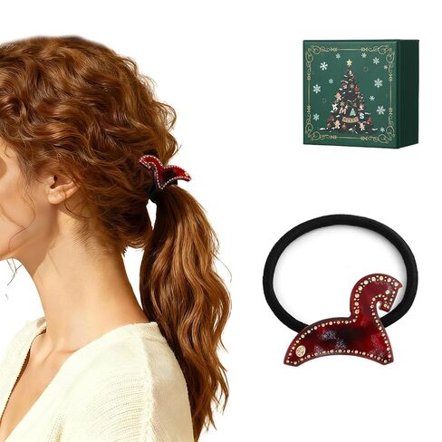 Red Hair Clips for Women, Luxury 3mm Thick Acetate Decorative Small Hair Clips for Bangs, Cute Hair Accessories for Girls, Premium Handmade Horse Duckbill Hair Clips Gift for Daughter in Saudi Arabia