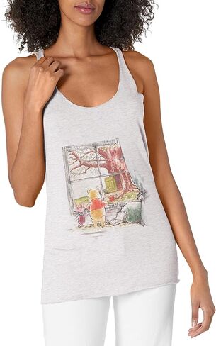 Women's Winnie the Pooh Window Watching Racerback Tank Top in Saudi Arabia