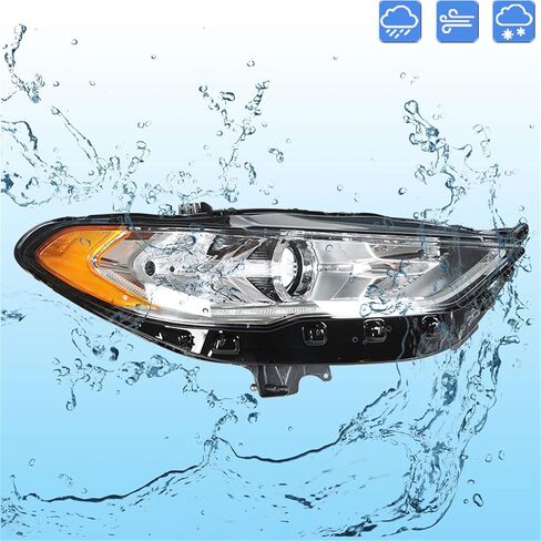 WFLNHB Front Right Headlight Assembly Replacement for Fusion 2017 2018 2019 Passenger Side DRL Projector Headlight Headlamp FO2503350 in Kuwait