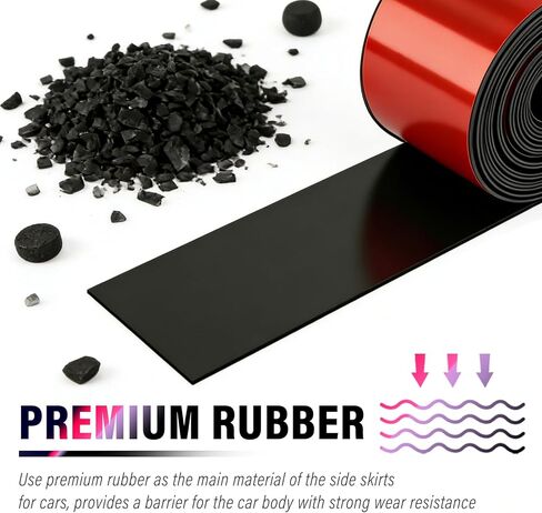 13Ft x 3.15In Side Skirts for Cars Protector,2026 Upgrade Front/Rear Bumper Guard for Cars Scratch Protection,Thickened Rubber Car Bumper Protector Car Exterior Accessories in Kuwait