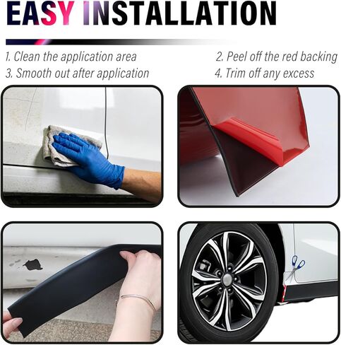 13Ft x 3.15In Side Skirts for Cars Protector,2026 Upgrade Front/Rear Bumper Guard for Cars Scratch Protection,Thickened Rubber Car Bumper Protector Car Exterior Accessories in Kuwait