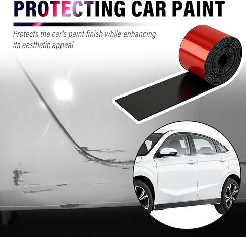 13Ft x 3.15In Side Skirts for Cars Protector,2026 Upgrade Front/Rear Bumper Guard for Cars Scratch Protection,Thickened Rubber Car Bumper Protector Car Exterior Accessories in Kuwait