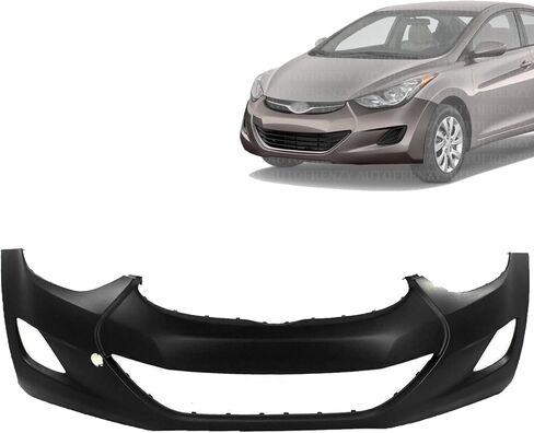 Front Bumper Cover Primed Direct Replacement Compatible With 2011-2013 Hyundai Elantra HY1000185 865113Y000 in Saudi Arabia