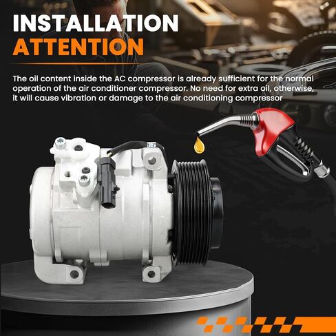 Air Conditioning AC Compressor w/Clutch Compatible with Dodge Ram 2500 3500 4000 2010, Ram 2500 3500 4500 5500 2011-2024, L6 6.7L A/C Compressor replace for 178313 55111444AB in Saudi Arabia