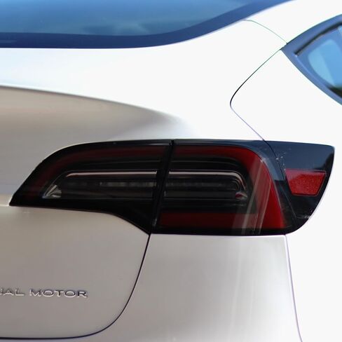 TWRAPS Tail Lights Smoke Tint PPF for Tesla Model 3 & Tesla Model Y, Smokey Taillamp Cover - Durable 8mil Paint Protection Film Guard, Tesla Accessories (Medium Smoke 50%) in Kuwait