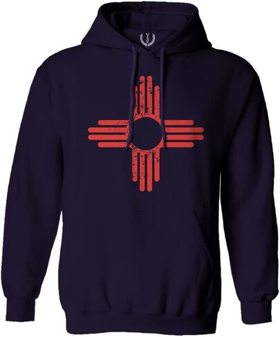 0495. Vintage Retro New Mexico Zia Sun Symbol State Flag Sweatshirt Pullover Hoodie in Saudi Arabia