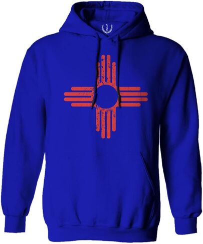 0495. Vintage Retro New Mexico Zia Sun Symbol State Flag Sweatshirt Pullover Hoodie in Saudi Arabia