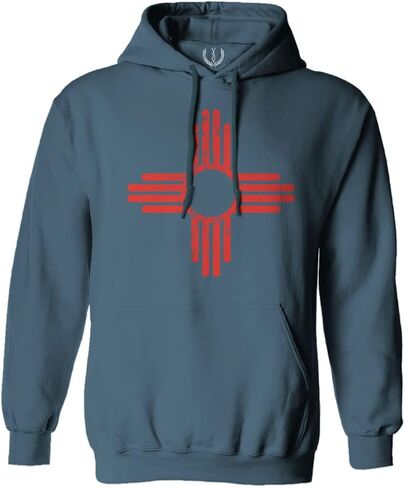 0495. Vintage Retro New Mexico Zia Sun Symbol State Flag Sweatshirt Pullover Hoodie in Saudi Arabia