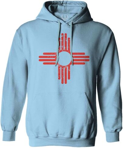 0495. Vintage Retro New Mexico Zia Sun Symbol State Flag Sweatshirt Pullover Hoodie in Saudi Arabia