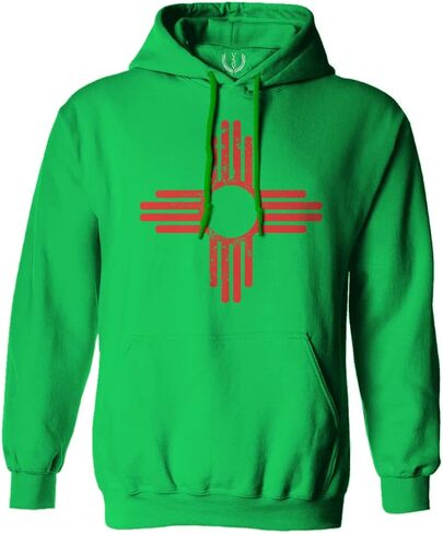 0495. Vintage Retro New Mexico Zia Sun Symbol State Flag Sweatshirt Pullover Hoodie in Saudi Arabia