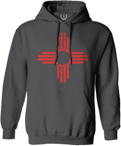 0495. Vintage Retro New Mexico Zia Sun Symbol State Flag Sweatshirt Pullover Hoodie in Saudi Arabia