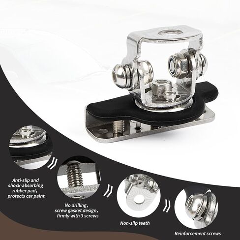 PSLER LED Light Bar Mounting Bracket Kit Pillar Hood Led Light Mount Clamp Bracket Holder Universal for Off Road Truck SUV Car Accessories Adjustable Shock-Absorbing No Drilling 304 Stainless Steel in Saudi Arabia