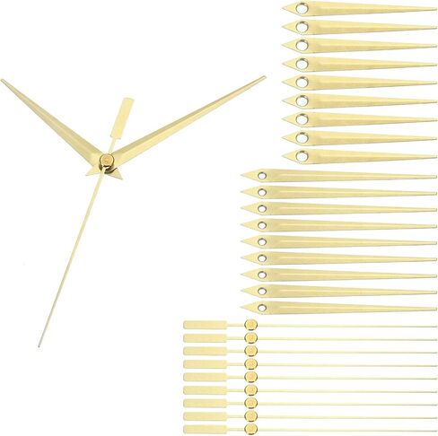 PATIKIL Replacement Clock Hands Kit, 10 Set Replacement Clock Hands Kits Clock Mechanism Movement Aluminum Wall Clock Hands Parts Replacement for Wall Clock Repair DIY, Black, A01 in Saudi Arabia