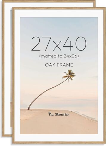 Fun Memories 5x7 Picture Frame, Solid Oak Wood 5x7 Picture Frame with Matted to 4x6, Natural Oak Frames for Wall and Tabletop Display, 1 Pack in Kuwait