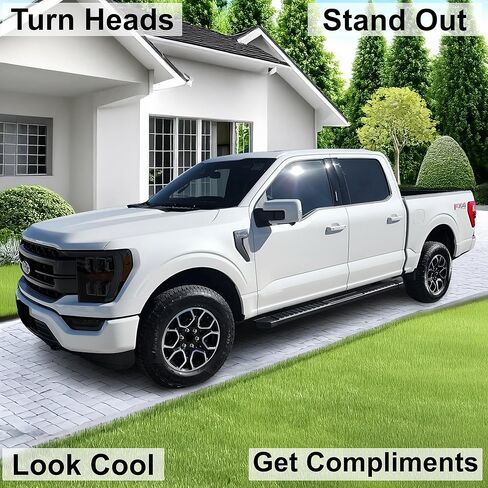 مجموعة تلوين المصابيح الأمامية الكاملة من BOGAR TECH DESIGNS متوافقة مع Ford F-150 F150 2021-2023، دخان داكن in Saudi Arabia