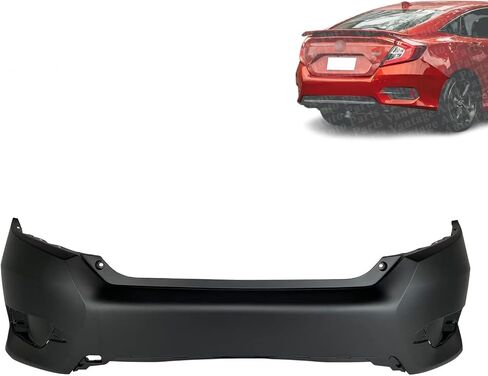 Rear Bumper Cover Compatible with Honda Civic Sedan 2016-2021 | DIRECT REPLACEMENT | Primed | Plastic | 04715TBAA00ZZ | ‎HO1100296 in Kuwait
