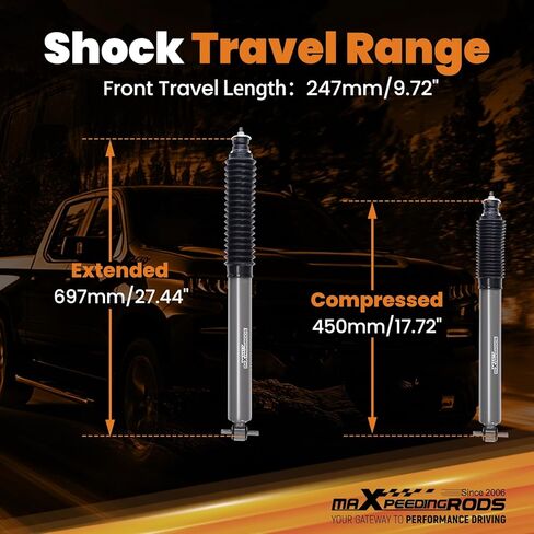 ممتص الصدمات الأمامي 6.5-8 بوصة من maXpeedingrods لسيارة Chevy Silverado/GMC Sierra 1500 Classic 1999-2006 2WD, G1 نسخة مطورة in Saudi Arabia