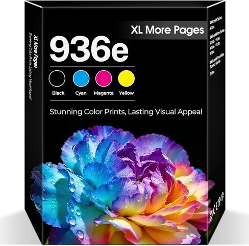 خراطيش الحبر 936e 936 OfficeJet Pro 9125e 9120e 9135e متوافقة مع HP 936e 936 936XL Ink Combo Pack HP936 HP936e لـ OfficeJet 9122e Pro 9120e 9125e 9135e 9730e 9128e 9110b 9130b عالية العائد in Kuwait