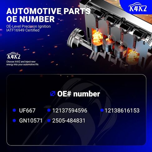 UF667 6 قطعة ملف الإشعال حزم ل BMW 128i 135i 323i 325i 330i 335i 525i 528i 550i 650i M5 M6 X3 X5 X6 Z4 Z8 2.5L 3.0L 4.4L 6.0L استبدال # 12137594596، 12138616153، 2505-484831، GN10571 in Saudi Arabia