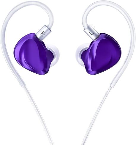 YINYOO TRI I3 MK3, 10mm Beryllium Diaphragm DD in Ear Monitor, Hybrid IEM Earphones, Gaming Earbuds, HiFi Wired Earbuds with CNC Precision-Carved Housing, 4.4mm Balanced Plug(Purple) in Kuwait