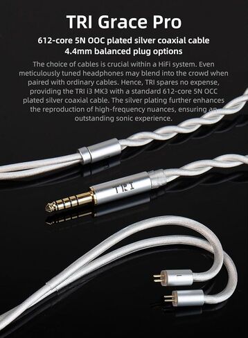 YINYOO TRI I3 MK3, 10mm Beryllium Diaphragm DD in Ear Monitor, Hybrid IEM Earphones, Gaming Earbuds, HiFi Wired Earbuds with CNC Precision-Carved Housing, 4.4mm Balanced Plug(Purple) in Kuwait