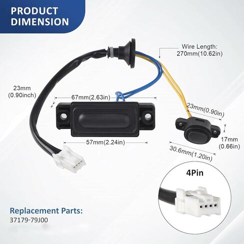 3717979J00 Tailgate Trunk Open Switch Replacement for Suzuki SX4 2006-2013 Rear Trunk Lid Lock Boot Release Switch in Saudi Arabia