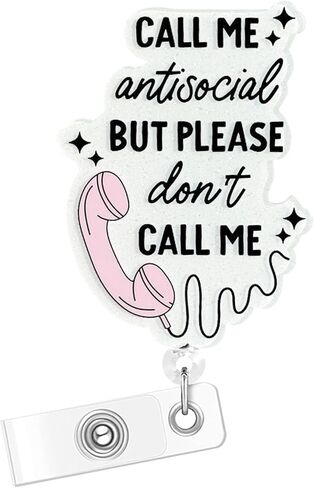 Nurse Badge Reel, Retractable Badge Holder with Alligator Clip, Glitter Acrylic Id Card Badge Buddy for Rn CNA Techer Office (Size Matters) in Kuwait