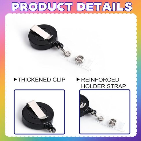 GTOTd Rainbow Be Kind Pride Retractable Badge Reels（3 Pack） with ID Badge Holder.LGBTQ Cute Merch Gifts Party Supplies Badge Clip for Nurse Name Tag Card Key Wallet Men Women in Kuwait