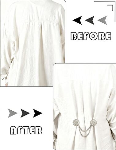 Akeoqi 6 قطع خمر سترة شال سلسلة مقاطع الرجعية Bowknot حجر الراين زر ورقة اللؤلؤ زهرة نمط بروش دبابيس للنساء الرجال دعوى قميص سترة عباءة اللباس طية صدر السترة طوق المشبك مع سلسلة معلقة in Kuwait