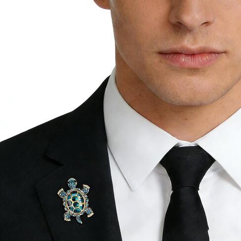 6pcs Turtle Brooch with Crystal Diamonds, Turtle Enamel Pin, Turtle Jewelry for Decorating Clothes in Kuwait