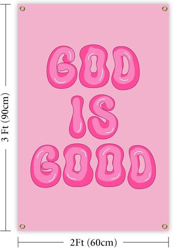 God is Good Christian Wall Art Posters Tapestry 2x3 Ft Aesthetic Poster for Teen Boys Girls Bedroom and College Dorm Wall Decor Gifts in Saudi Arabia