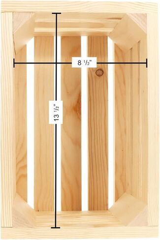 LEISURE ARTS Good Wood Wooden Crate, wood crate white, wood crates for display, wood crates for storage, wooden crates white finish, 18" x 12.5" x 9.5" in Saudi Arabia