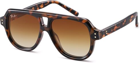 نظارة شمسية Pro Acme Retro Polarized Aviator للنساء والرجال، نظارات شمسية كبيرة الحجم بظلال الطيار المربعة في السبعينيات in Kuwait