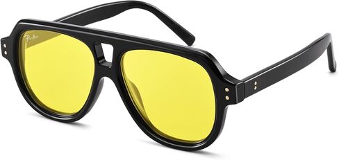 Pro Acme Retro Polarized Aviator Sunglasses for Women Men, Oversized 70s Square Pilot Shades Sun Glasses in Saudi Arabia