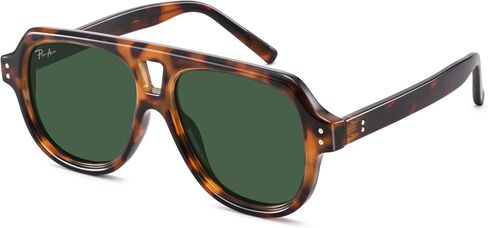 نظارة شمسية Pro Acme Retro Polarized Aviator للنساء والرجال، نظارات شمسية كبيرة الحجم بظلال الطيار المربعة في السبعينيات in Kuwait