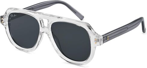 نظارة شمسية Pro Acme Retro Polarized Aviator للنساء والرجال، نظارات شمسية كبيرة الحجم بظلال الطيار المربعة في السبعينيات in Kuwait