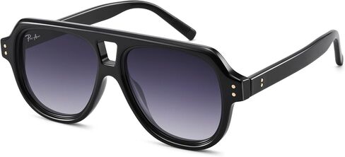 نظارة شمسية Pro Acme Retro Polarized Aviator للنساء والرجال، نظارات شمسية كبيرة الحجم بظلال الطيار المربعة في السبعينيات in Kuwait